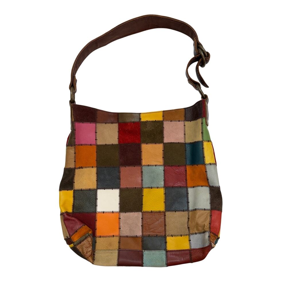 Vintage Y2K 2000s Lucky Brand Patchwork Hobo Bag